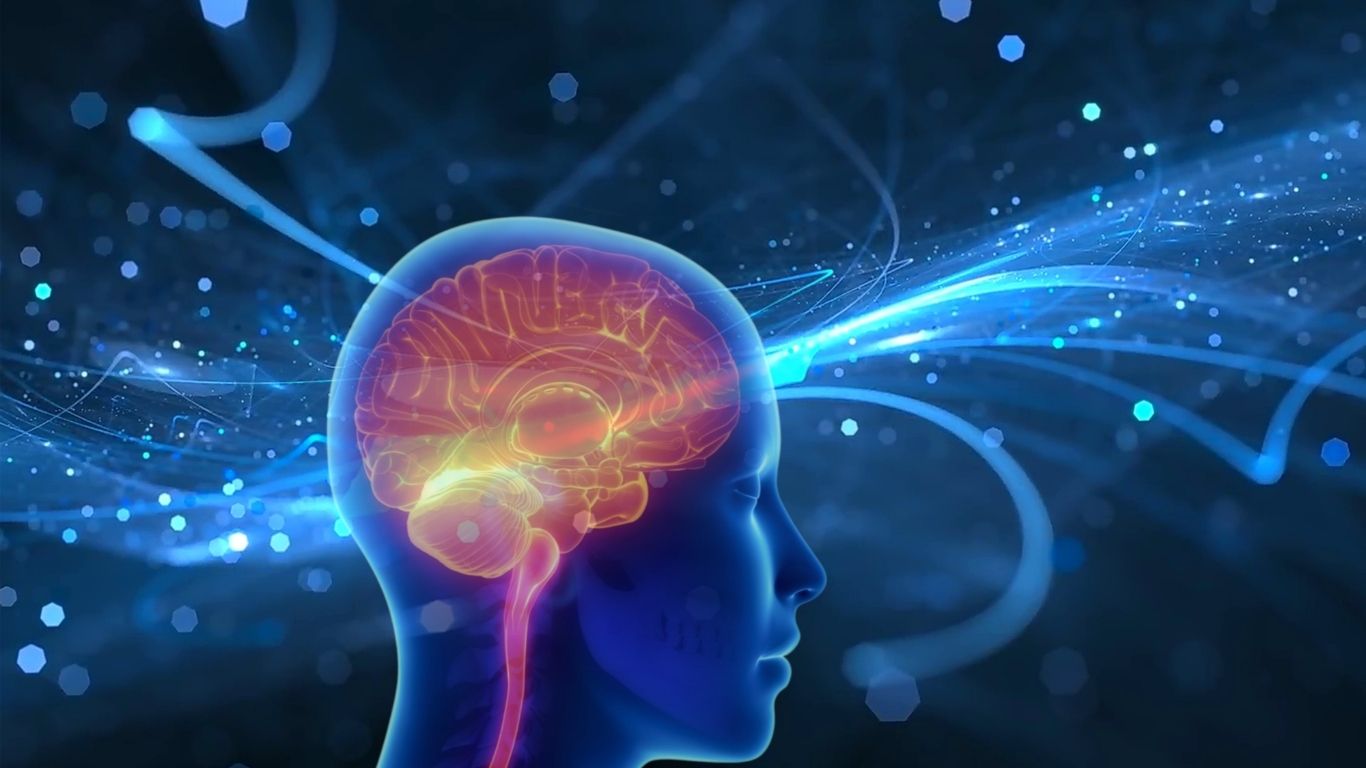 Image of a person with ethereal looking brainwaves